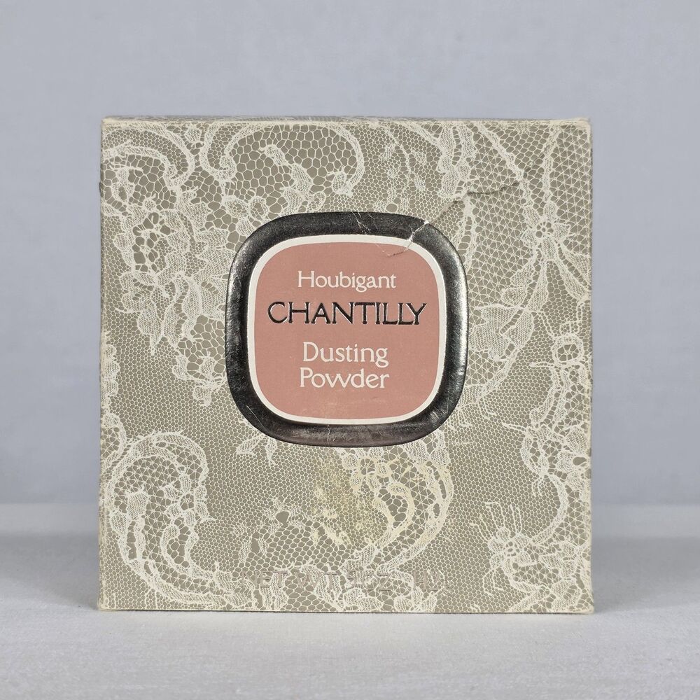 Vintage Houbigant Chantilly Perfumed Dusting Powder & Puff 5 Oz Discontinued NEW